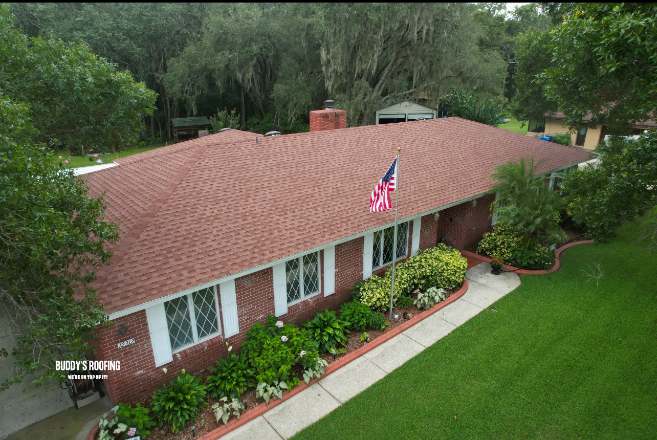 Completed roofing project by Buddy's Roofing in Tampa Bay